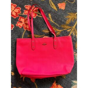 Coach Pink City Tote Zip Bag